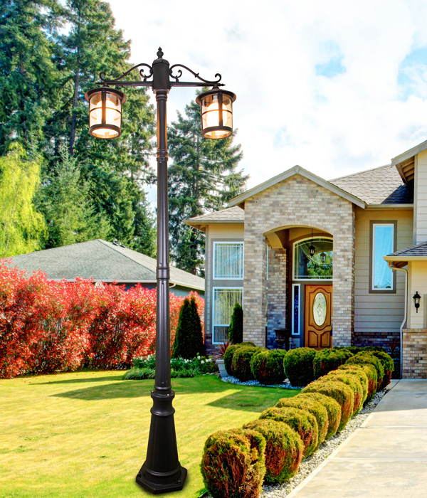 노비스 정원등, 야외 조명, 가로등, 외부조명 (2등 2.1M / 3등 2.54M 블랙)