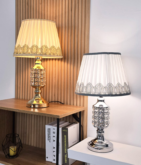 아치 침실스탠드 패브릭 단스탠드 (골드, 크롬)